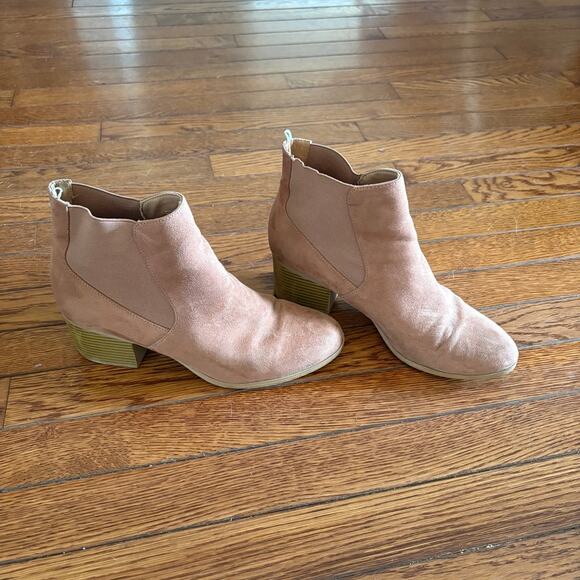 H&M Brown Suede Ankle Booties, size 8.5 - Picture 2 of 7